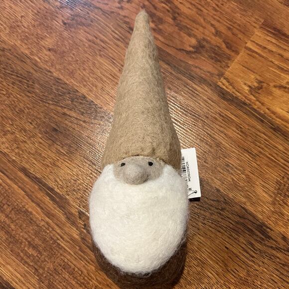 Nordstrom Farmhouse Pottery Felt Christmas Gnomes (2) Neutral Tones 11x3 NWT - Picture 4 of 8